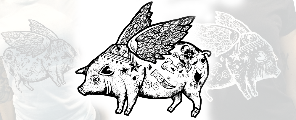 Camiseta Pata Negra. Diseño exclusivo de Asis Percales para Nave Rock