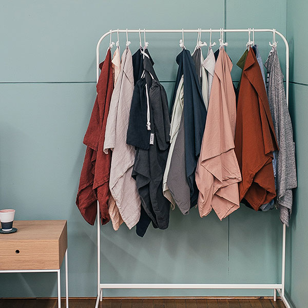 Clothes on rack